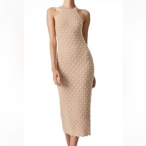 Alice + Olivia Lulu Cotton & Wool Blend Crochet Body con Dress